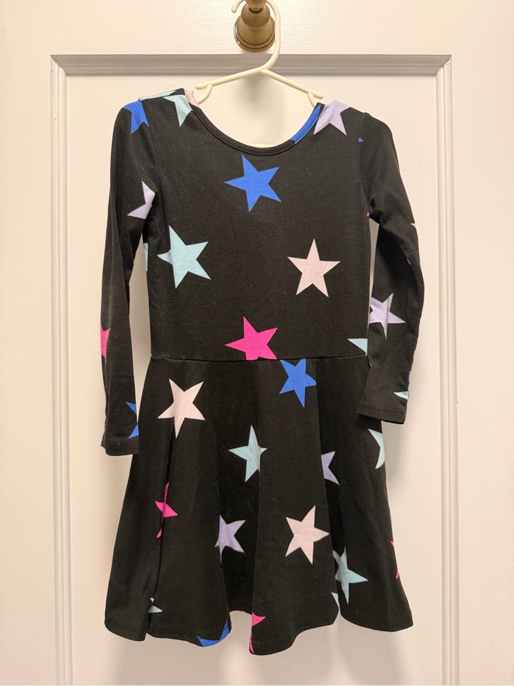 Pixielane Star Print Long Sleeve Dress